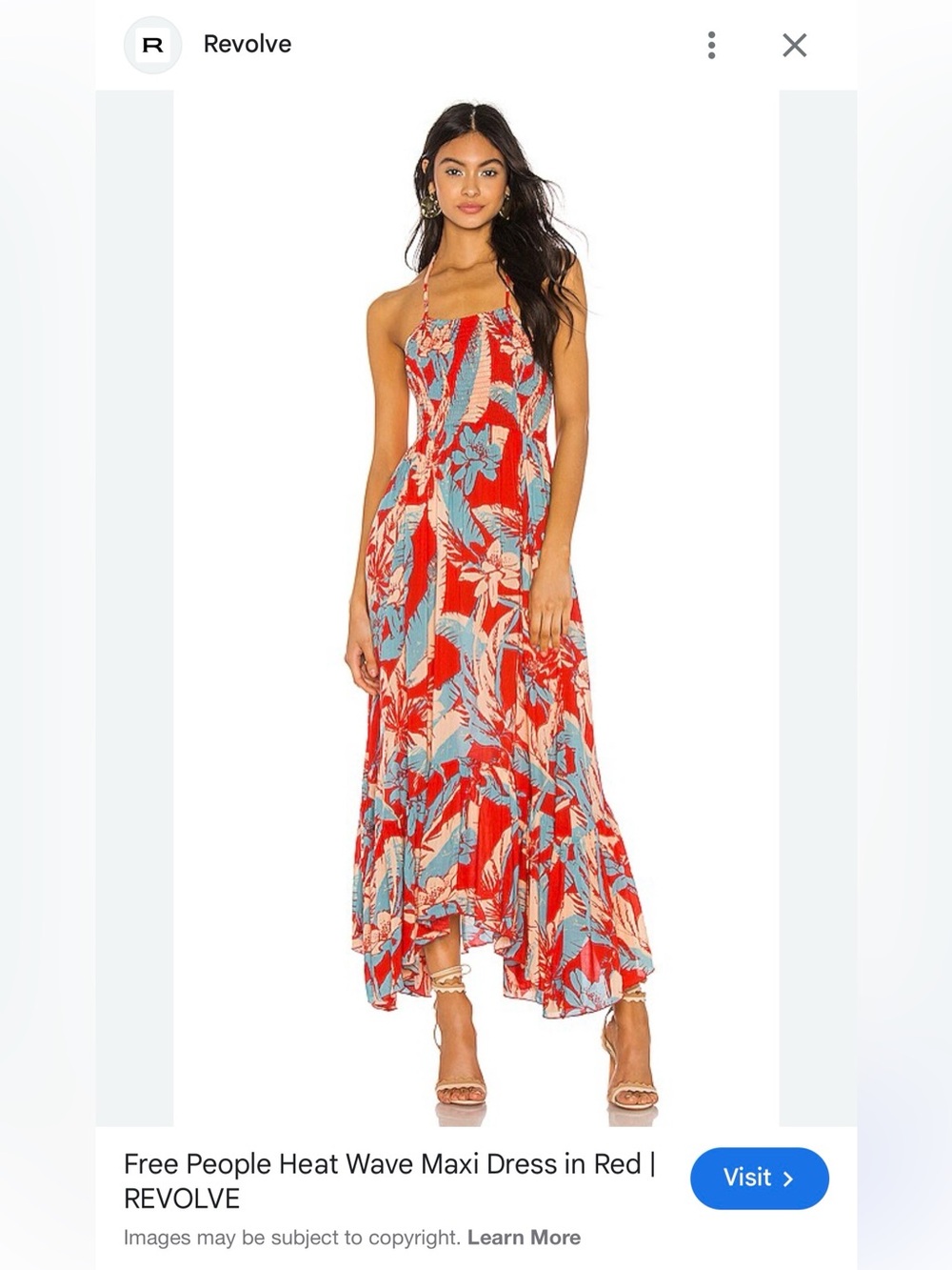 Free People Heat Wave Printed Maxi Dress size S - Picture 6 of 17